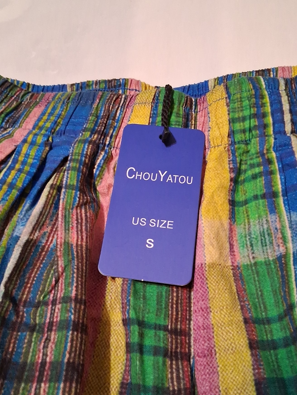 Chou Yatou Wide-Leg Plaid Culotte Pants - Picture 6 of 12